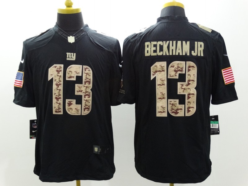 Men's New York Giants Odell Beckham Jr. #13 Black Authentic Jersey